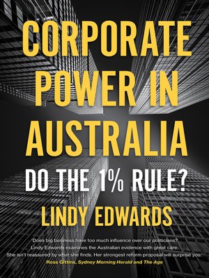 cover image of Corporate Power in Australia